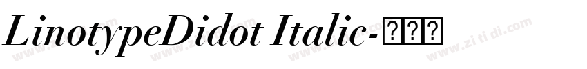 LinotypeDidot Italic字体转换